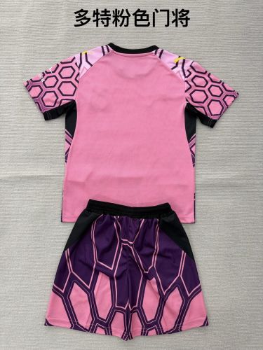 Dortmund 2026-27 pink goalkeeper kids kit