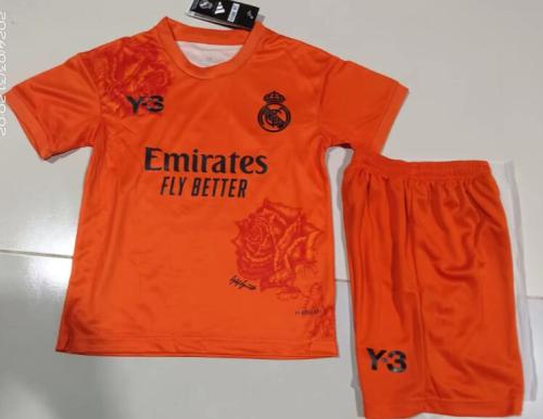 2024 Real Madrid Y3 Kids Kit orange