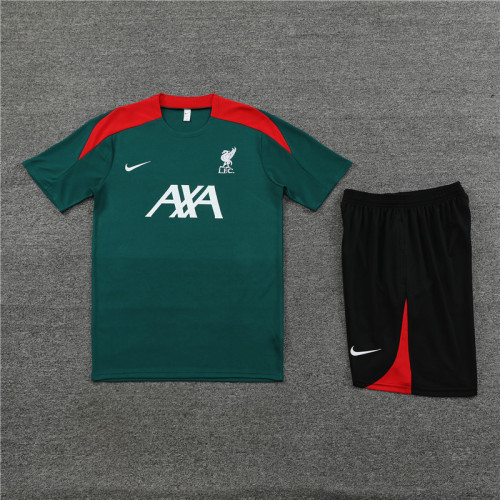 24-25  Liverpool  Training suit short sleeve Adult + Kid kit   1