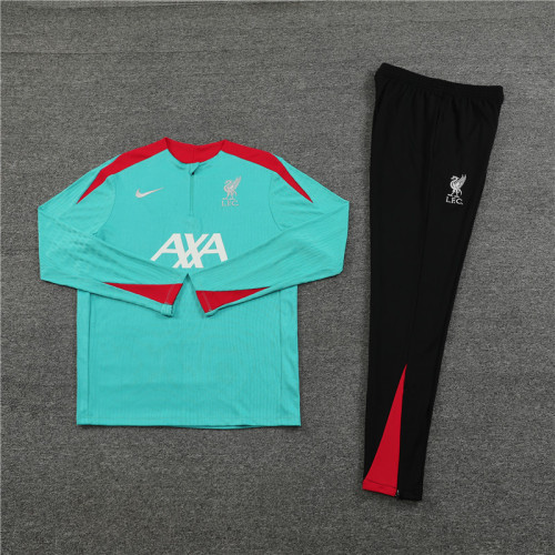 24-25 Liverpool black long Training suit Kid +Adult 3