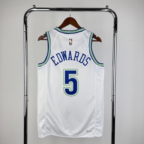 23-24 Minnesota Timberwolves Classic Edition EDWARDS #5 Swingman NBA Jersey/24赛季森林狼复古5号