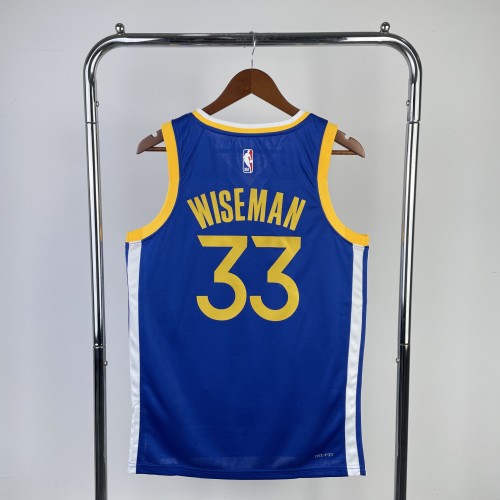 2023 Warriors Away WISEMAN #33 NBA Swingman Jersey/23赛季勇士队客场蓝色33号怀斯曼