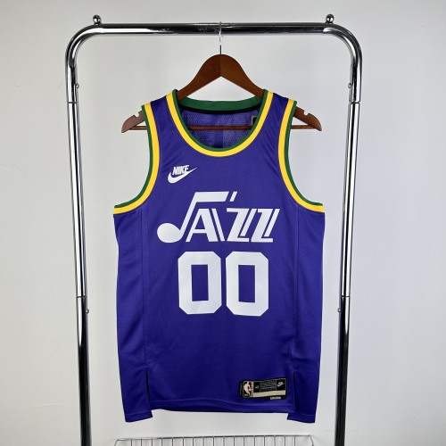 23-24 Utah Jazz Classic Edition Jordan Clarkson #00 Swingman NBA Jersey/24赛季爵士队复古00号克拉克森