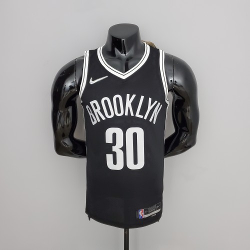 75th Anniversary Curry #30 Nets Black NBA Jersey