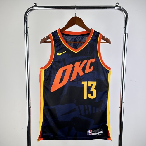 2024 Oklahoma City Thunder City Edition GEORGE #13 NBA Swingman Jersey/24赛季雷霆队城市版13号乔治