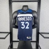 2023 Timberwolves Away NBA Jersey /23赛季森林狼队客场藏蓝色