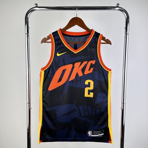 2024 Oklahoma City Thunder City Edition GILGEOUS-ALEXANDER #2 NBA Swingman Jersey/24赛季雷霆队城市版2号亚历山大