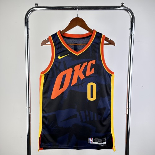 2024 Oklahoma City Thunder City Edition WESTBROOK #0 NBA Swingman Jersey/24赛季雷霆队城市版0号威少