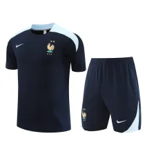 24-25 France Short Sleeve Training Suit/24-25短袖训练服法国宝蓝色