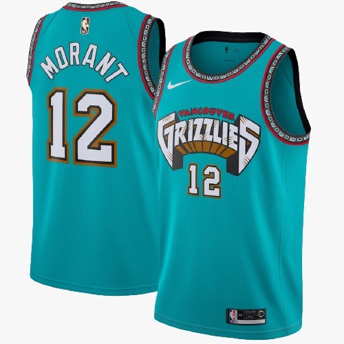 Vancouver Grizzlies - 12# Morant Blue NBA Jersey