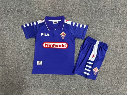 Retro 98-99 Fiorentia Home Kids Kit/ 98-99 佛罗伦萨主场童装