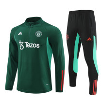 23-24 Manchester United Green Training Suit/23-24曼联绿色半拉训练服