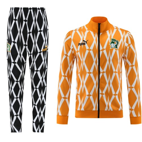 23-24 Ivory Coast Jacket Tracksuit/23科特迪瓦01橙色夹克套装