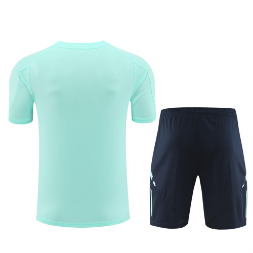 24-25 Real Madrid Blue Short Sleeve Training Suit/ 24-25 皇马蓝色短袖训练服