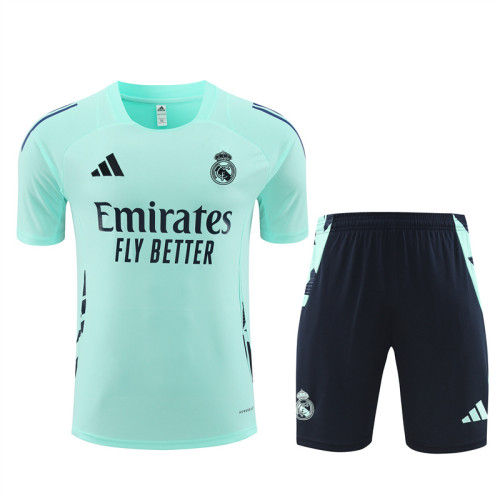 24-25 Real Madrid Blue Short Sleeve Training Suit/ 24-25 皇马蓝色短袖训练服