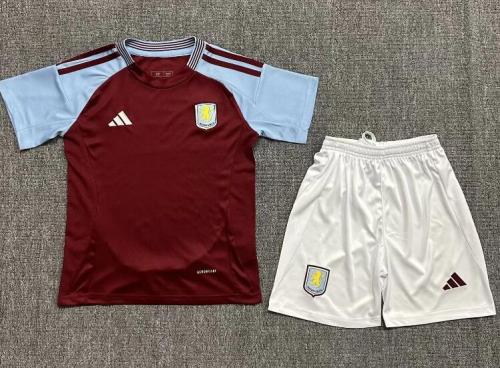 24-25 Aston Villa Home Kids Kit
