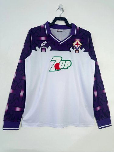 92-93 Fiorentina Away Long Sleeve Retro Jersey/92-93佛罗伦萨客场长袖