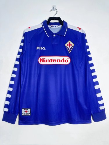 98-99 Fiorentina Home Long Sleeve Retro Jersey/98-99佛罗伦萨主场长袖