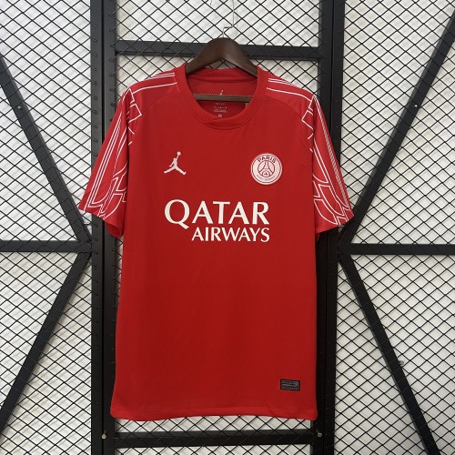 24-25 PSG 4TH Red Fans Jersey/ 24-25 PSG巴黎第四客场红色球迷版