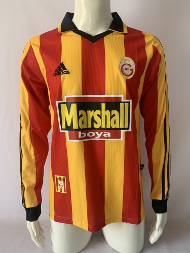 99-00 Galatasaray Home Retro Long Sleeve Jersey/99-00加纳塔萨雷主场长袖