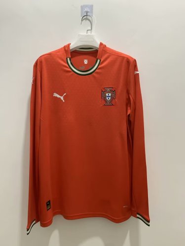 2025 Portugal Home Long Sleeve Fans Jersey/2025葡萄牙主场长袖，球迷版