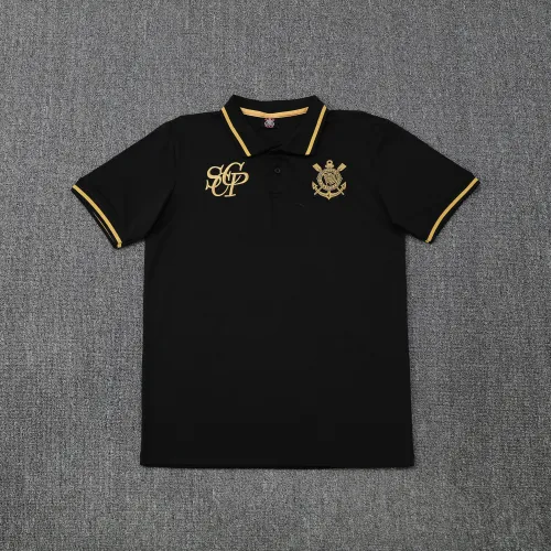 25-26 Corinthians Black Polo/25-26科林蒂安斯黑色Polo