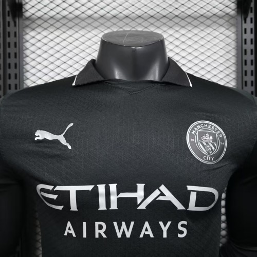 25-26 Manchester City Away Player Long Sleeve Jersey/25-26曼城客场球员长袖