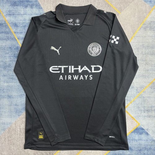 25-26 Manchester City Away Long Sleeve Jersey/25-26曼城客场长袖