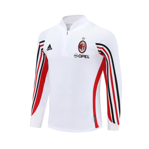 03-04 AC Milan White Retro Training Suit Top/ 03-04AC米兰复古上衣