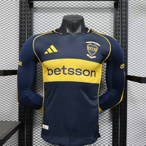 25-26 Boca Juniors Home Player Long Sleeve Jersey/ 25-26 博卡主场球员长袖