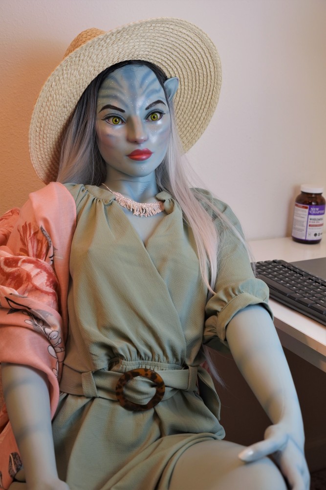156A Blue Avatar seamless silicone doll