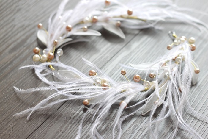 Bridal feather headdress