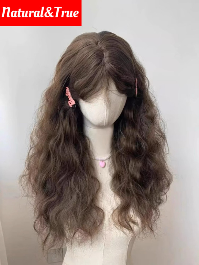 Long curly brown hair