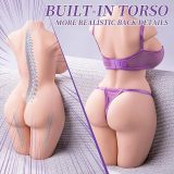 6.6LB Lifelike Sex Doll Male Masturbator, Textured Pocket Pussy Stroker with Soft Boobs & Vagina for Man, Realistic Sex Toy Brown Silicone Torso with Big Butt for Male 3 in 1 Adult Sex Toy with Realistic Vagina Anal Brown and carnification