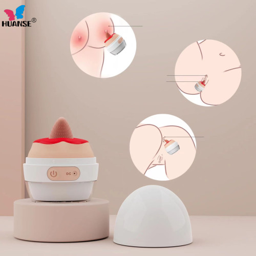 Toy Vibrator for Woman with 10 Modes 104℉ Adult Toys Rose Clitoral Vibrator Tongue Licking Vibrator Licking & Vibrating Nipples Clitoral Stimulator Rechargeable Adult Sex Toys for Women Couples