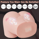 Sex Toys 4.4LB Vibrating Sex Doll - Male Sex Toy for Men Automatic Mens Pocket Pussy Masturbators Fleshy Stroker Sex Dolls Adult Toys Hands Free 3D Lifelike Soft Butt Vagina Anal Toy Sex Doll Male Masturbators