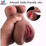 Sex Doll Male Masturbator with Big Boobs Realistic Vagina Male Sex Toys, Down-Sized Female Torso Hip Pocket Pussy Sex Toy for Men Masturbation breast sex, vaginal sex and anal sex 3D Textured Realistic Fleshy Pocket Pussy Sexual Vagina Sex Stroker