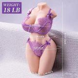 6.6LB Lifelike Sex Doll Male Masturbator, Textured Pocket Pussy Stroker with Soft Boobs & Vagina for Man, Realistic Sex Toy Brown Silicone Torso with Big Butt for Male 3 in 1 Adult Sex Toy with Realistic Vagina Anal Brown and carnification