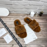 Dior Designer autumn and winter fur slippers