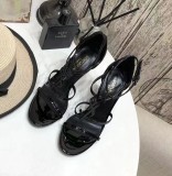 Yves Saint Laurent Designer Letter Metal Buckle Decorative YSL Sandals Classic Fashion Design Style High Heels