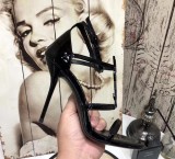 Yves Saint Laurent Designer Letter Metal Buckle Decorative YSL Sandals Classic Fashion Design Style High Heels