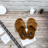 Dior Designer autumn and winter fur slippers