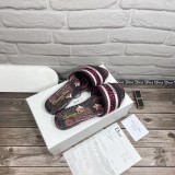 Dior Designer Sandals leather DWAY SLIDE Embroidered Cotton