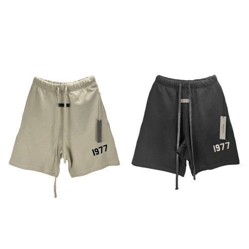 Essentials 2022ss thick flocked 1977 terry shorts