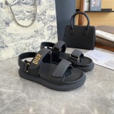 Dior Designer Women's Flat Heel Soft Sole Velcro Beach Shoes Sports Casual Sandals KCQ547LAB_S03W