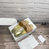 Dior Designer Sandals leather DWAY SLIDE Embroidered Cotton