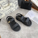 Dior Designer Women's Flat Heel Soft Sole Velcro Beach Shoes Sports Casual Sandals KCQ547LAB_S03W