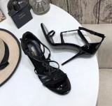 Yves Saint Laurent Designer Letter Metal Buckle Decorative YSL Sandals Classic Fashion Design Style High Heels