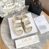 Dior Designer Women's Flat Heel Soft Sole Velcro Beach Shoes Sports Casual Sandals KCQ547LAB_S03W