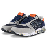 PREMIATA Steven Genuine Training Shoes Men Top Layer Leather Cowskin Mick Lander Running Shoe Black Grey Blue Brown Trainers Walking Fitness Sports Sneakers 5